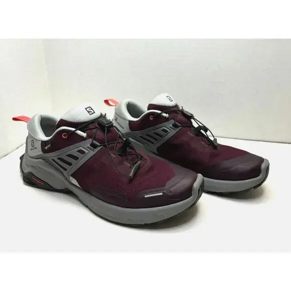 Salomon Women's X Raise GoreTex Hiking Outdoor Shoes Waterproof Burgundy Sz 9.5 - Picture 4 of 9